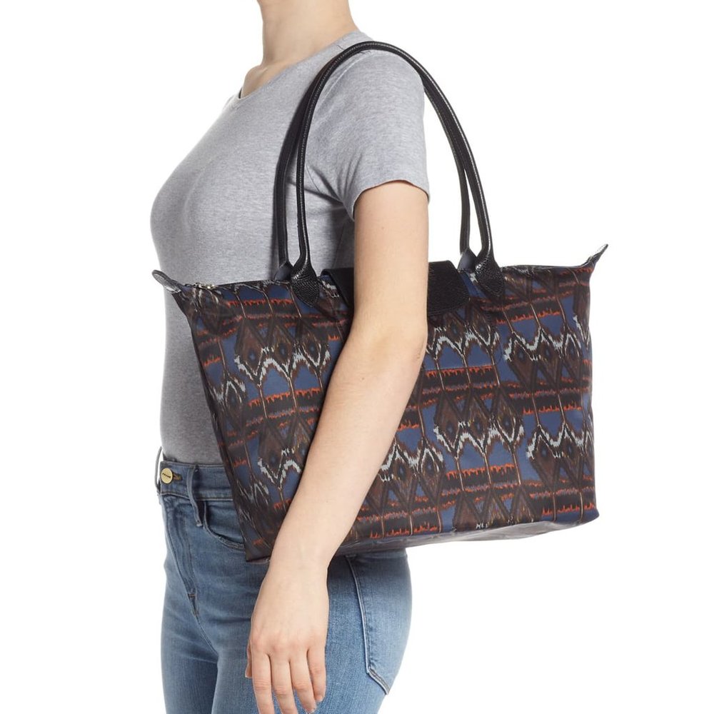 Longchamp Le Pliage Leather  Shoulder Tote Bag